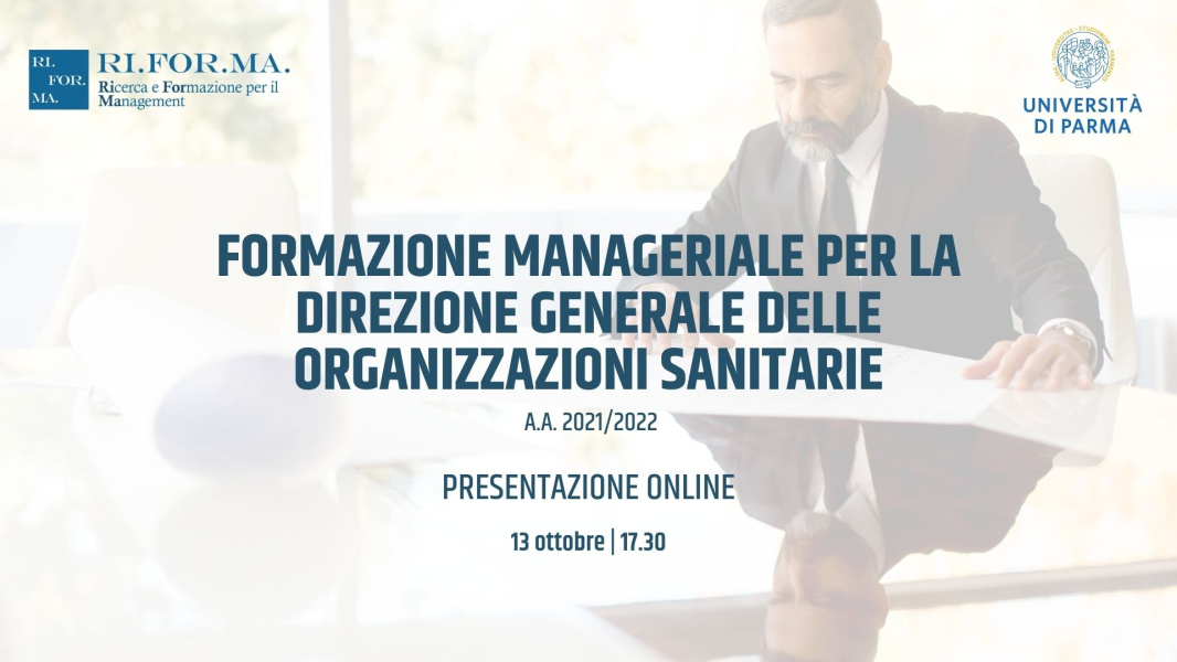 Presentazione Online Formazione Manageriale per le Direzioni Generali e Strategiche delle Organizzazioni Sanitarie